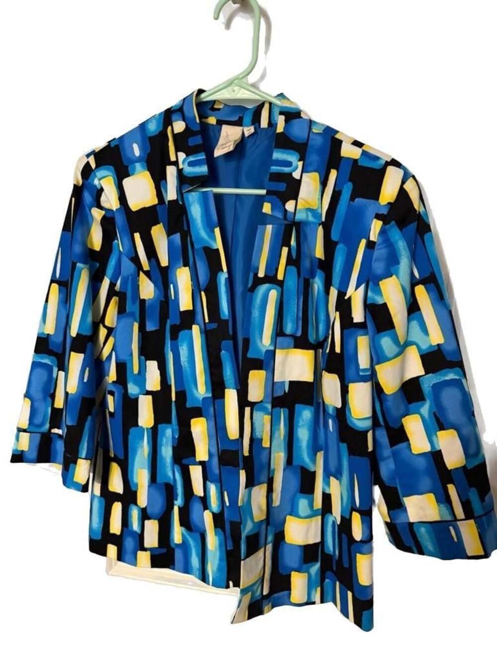 Lavender & Honey Blue, Turquoise, Blk & Wht Dress/Business Lined Jacket, Sz M